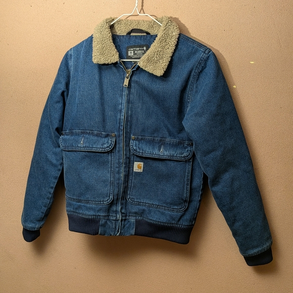 Carhartt Jackets & Blazers - Carhartt Denim Jacket with Sherpa Lining WOMEN'S XS
